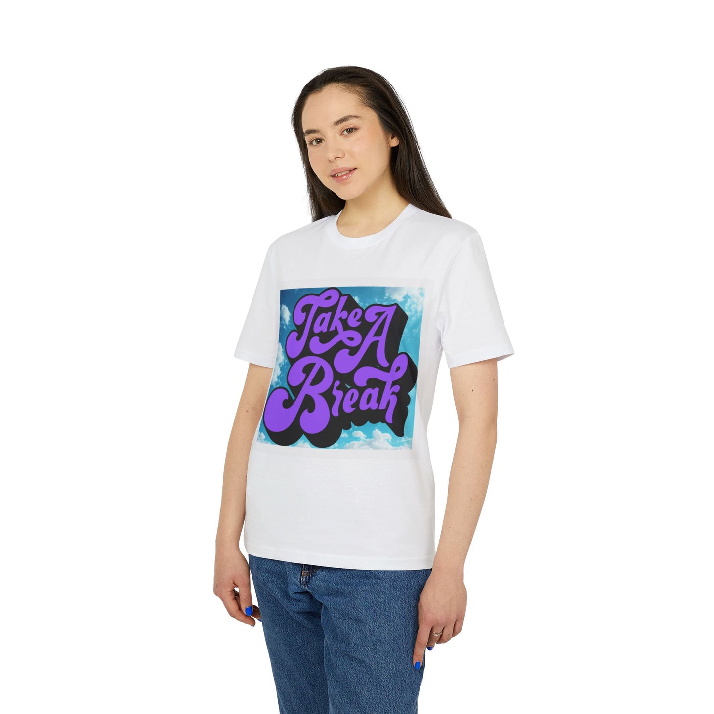 Chill Vibes Unisex T-shirt: "Take A Break" | Relaxed Fit, Casual Wear, Gift for Creators, Summer Style, Everyday Comfort