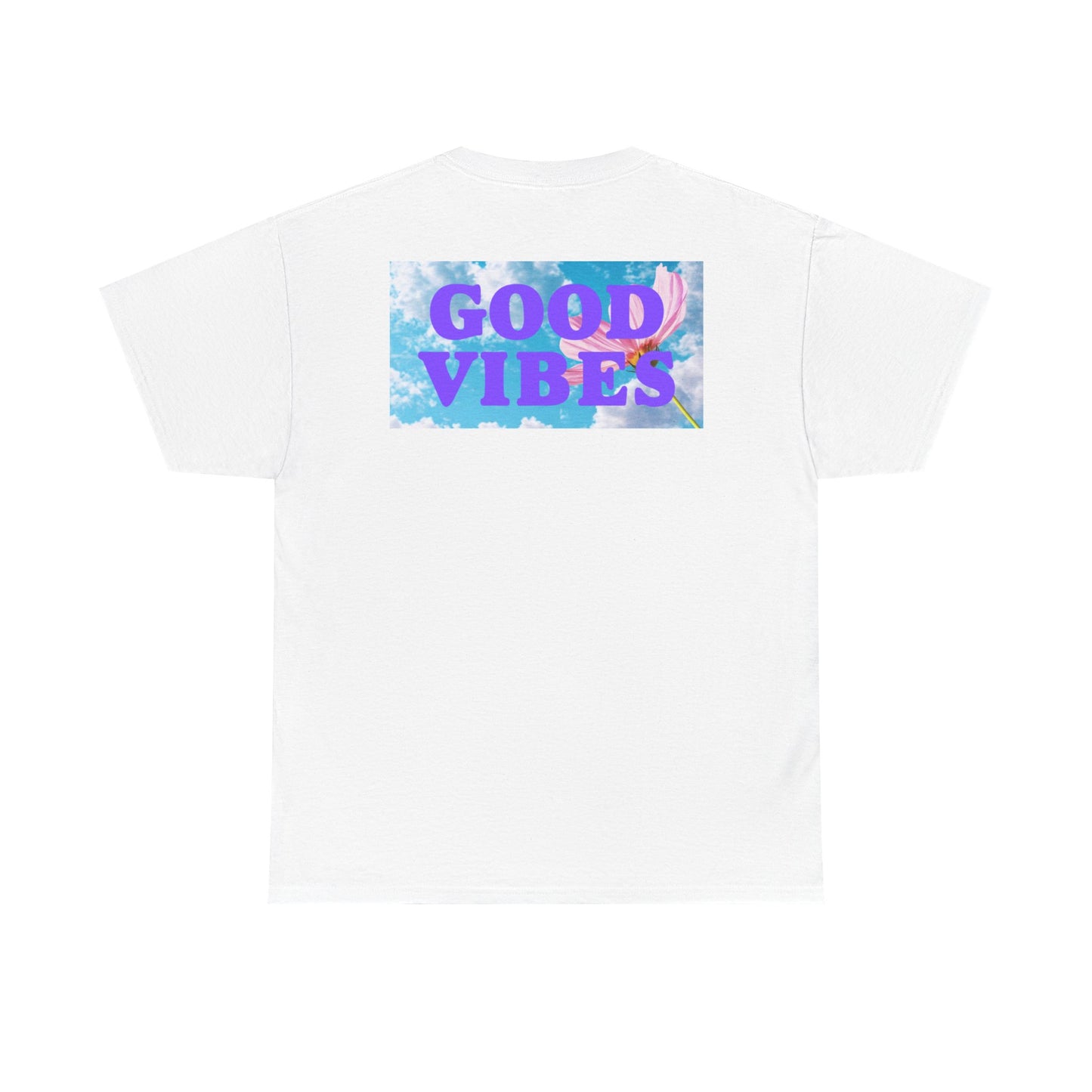 Good Vibes Unisex Heavy Cotton Tee | Relaxed T-Shirt, Casual Wear, Festival Outfit, Gift for Friends, Summer Essentials