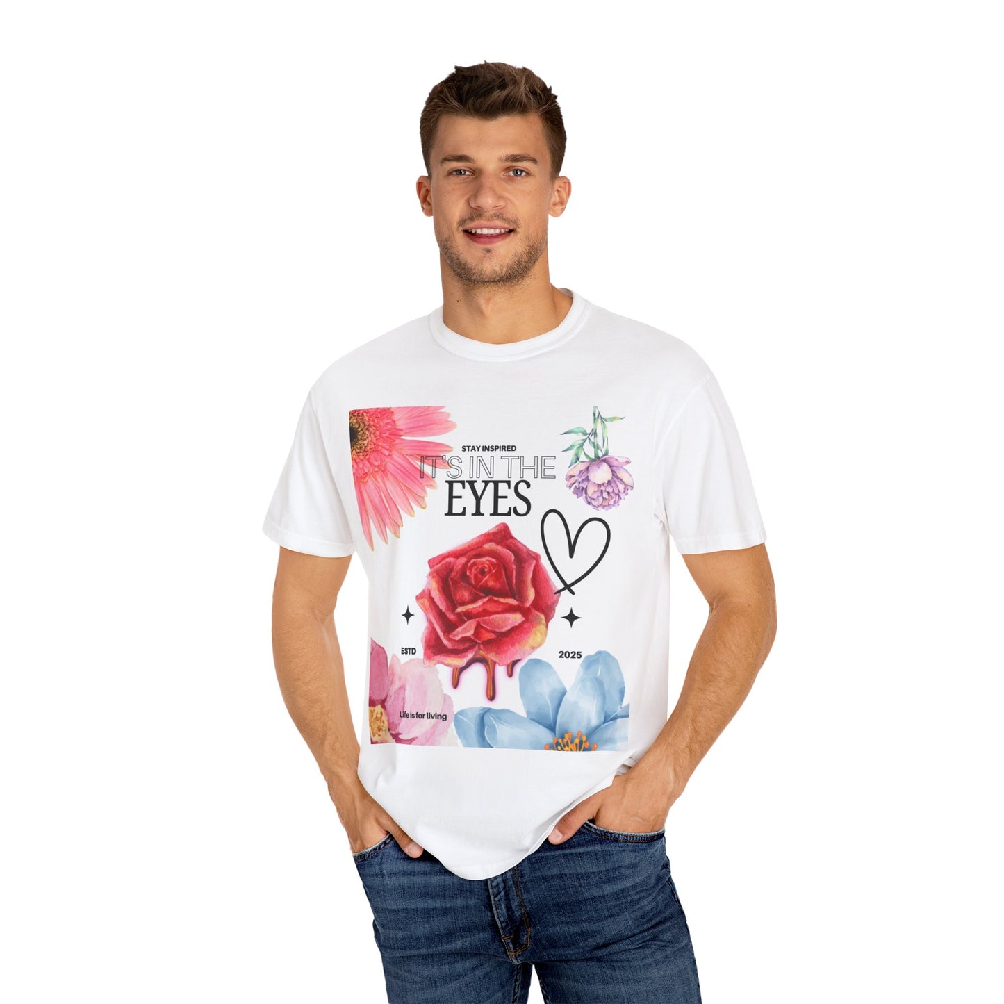 Unisex Floral Graphic T-Shirt, Aesthetic Tee for Nature Lovers, Cute Gift for Birthdays, Casual Style for Outings, Trendy Summer Shirt