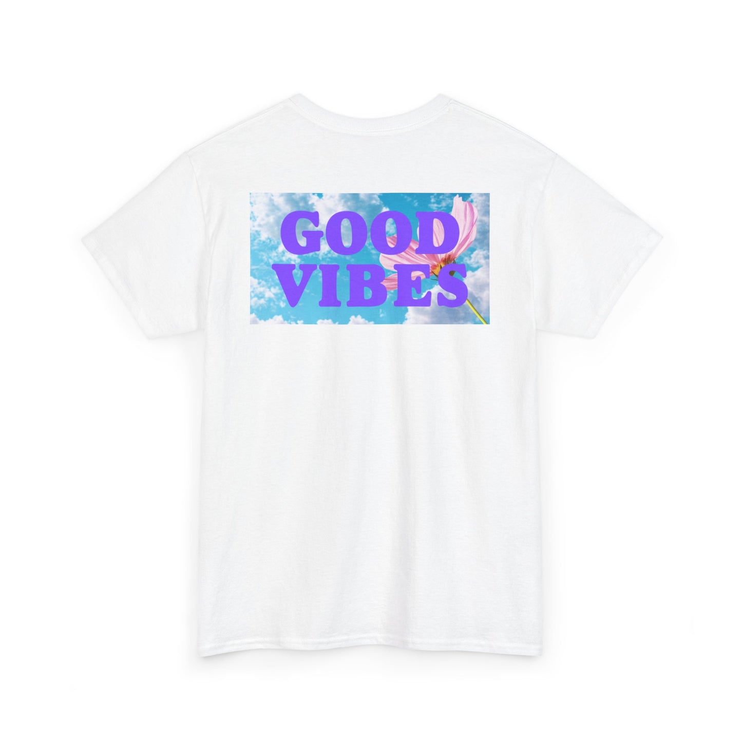 Good Vibes Unisex Heavy Cotton Tee | Relaxed T-Shirt, Casual Wear, Festival Outfit, Gift for Friends, Summer Essentials
