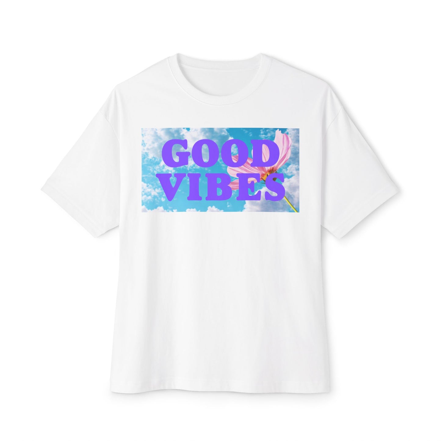 Good Vibes Unisex Oversized Tee, Comfy Streetwear, Casual Summer Top, Positive Affirmation Gift, Festival Wear, Everyday Essential