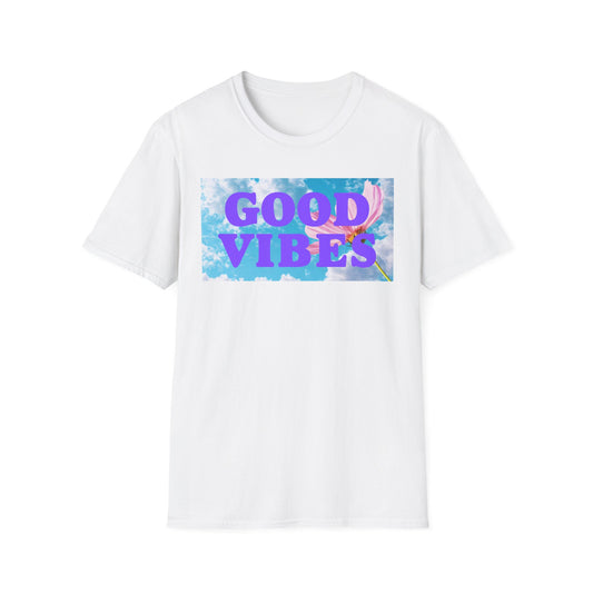 Good Vibes Unisex Softstyle T-Shirt | Positive Energy Apparel, Summer Fashion, Gift for Friends, Casual Tee, Relaxed Style
