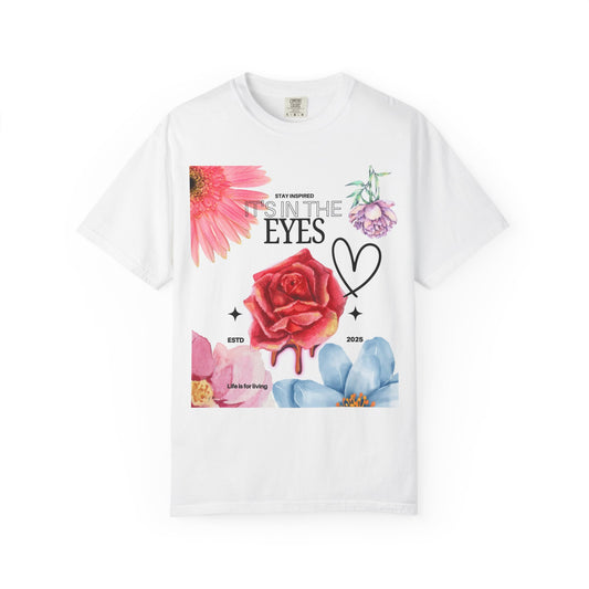Unisex Floral Graphic T-Shirt, Aesthetic Tee for Nature Lovers, Cute Gift for Birthdays, Casual Style for Outings, Trendy Summer Shirt