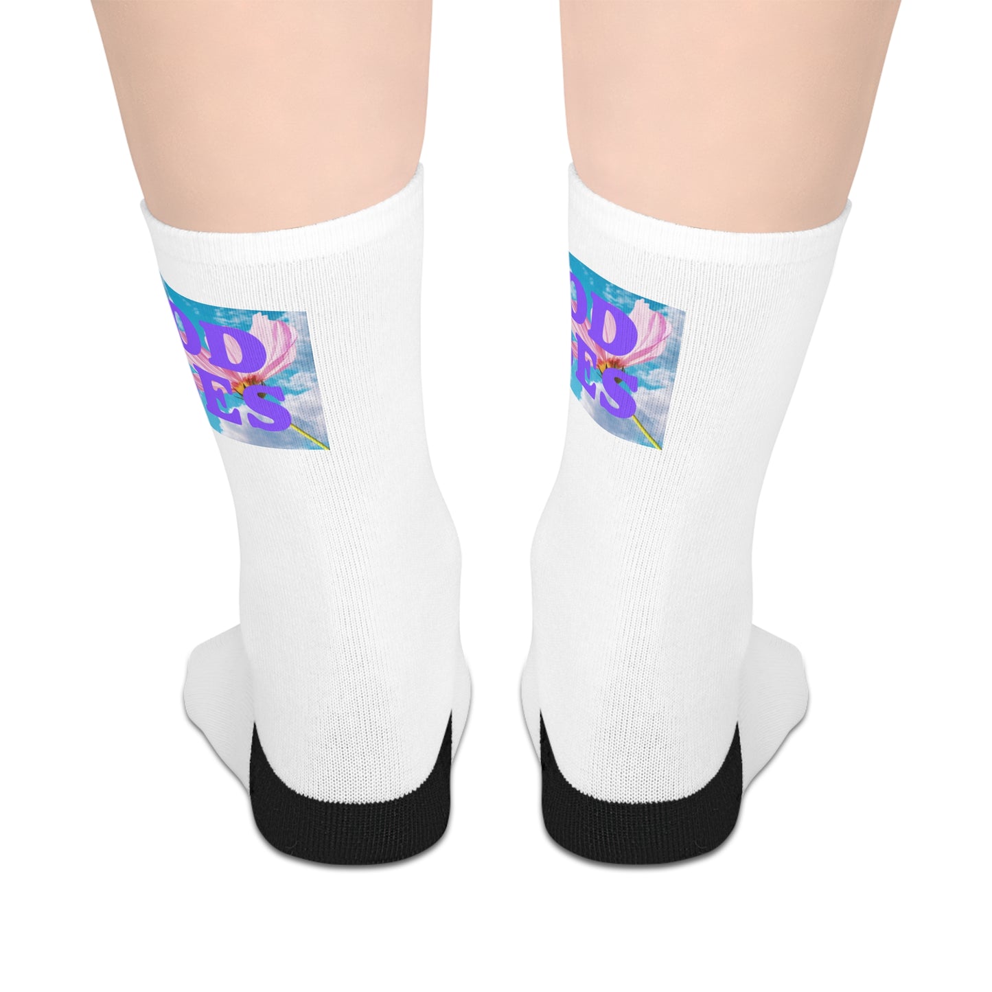Vibrant Mid-length Socks with 'Good Vibes' Design, Fun Gift for Summer, Casual Wear, Sock Gift Set for Teens, Comfort Everyday Socks, [...]