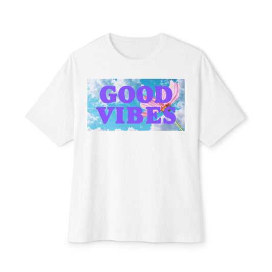 Good Vibes Unisex Oversized Tee, Comfy Streetwear, Casual Summer Top, Positive Affirmation Gift, Festival Wear, Everyday Essential